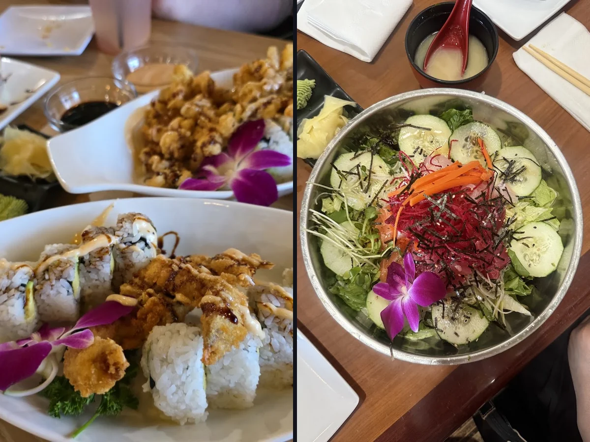 Japanese small plates in a casual dining room