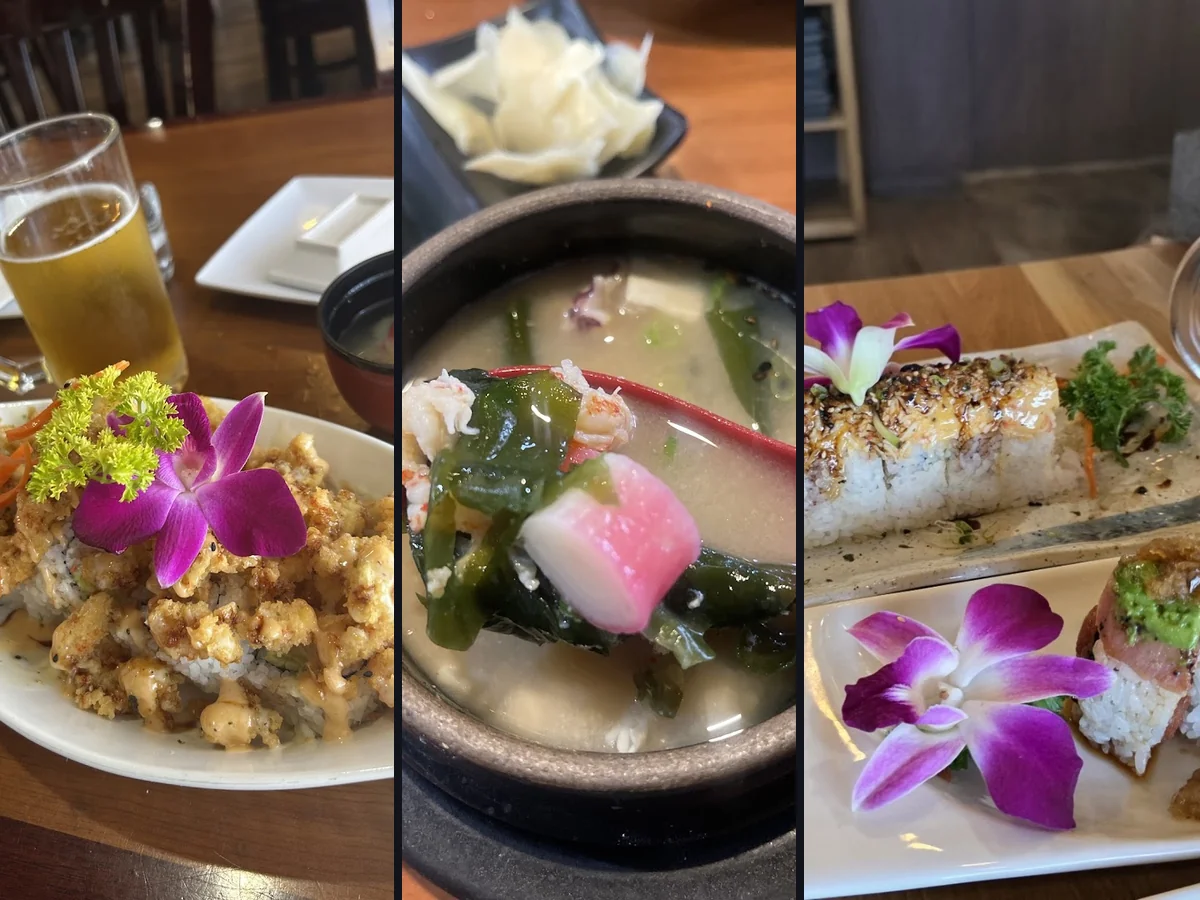 Japanese small plates in a casual dining room